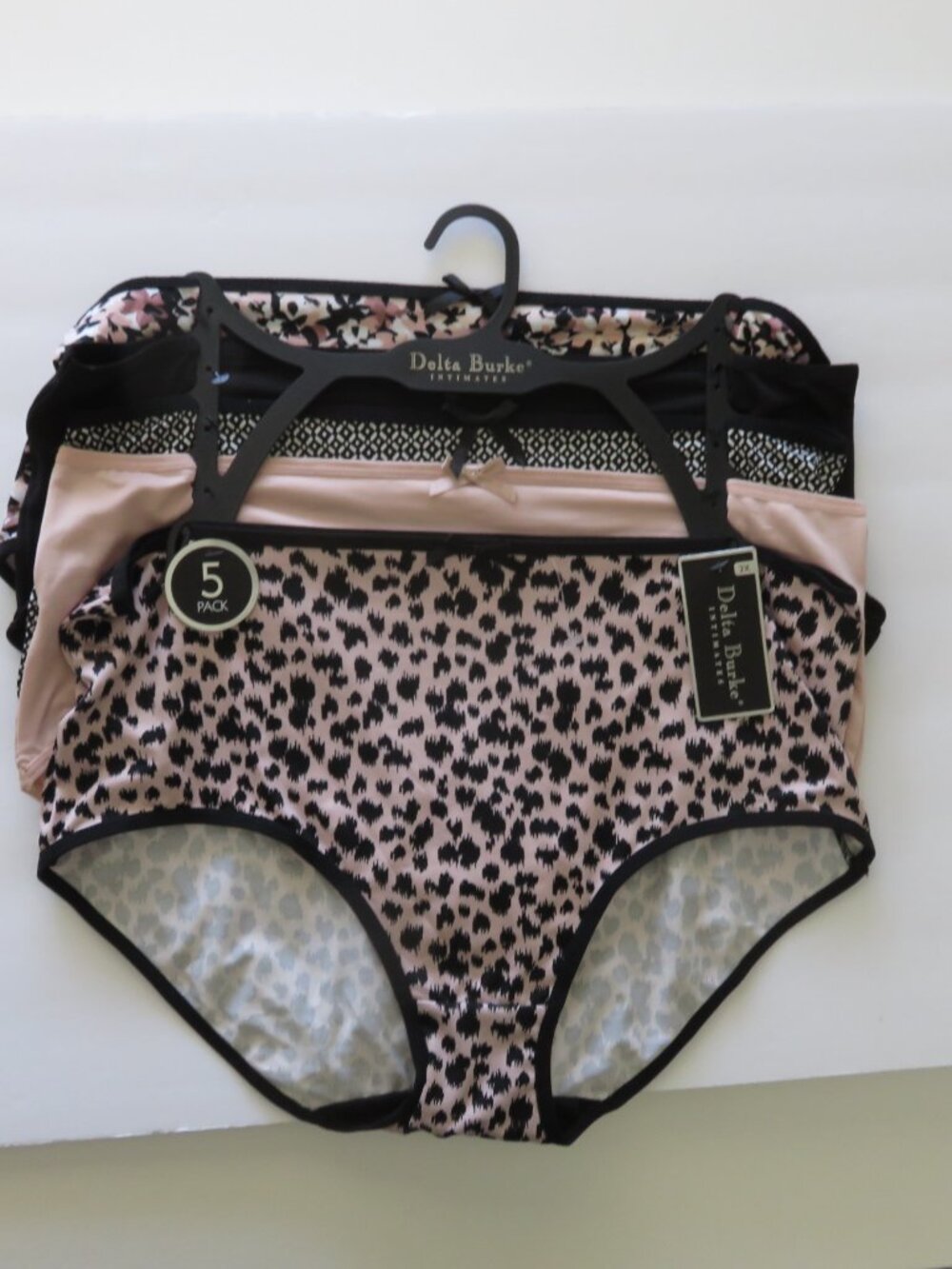 (#124)  DELTA BURKE 5-pack Intimates Everyday Briefs Sz 2X